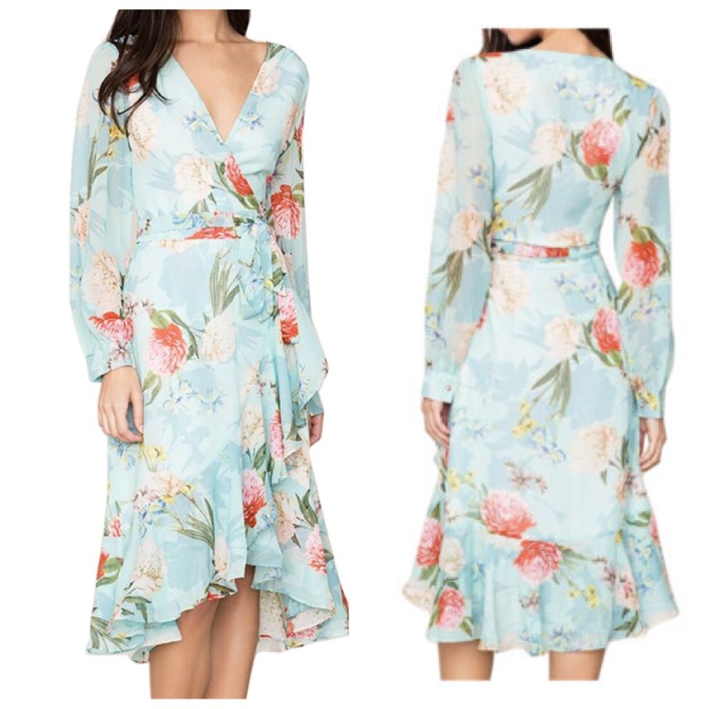 Nwt $280 Yumi Kim Forever Yours Jade Casanova Wrap Midi Dress - Size Xs